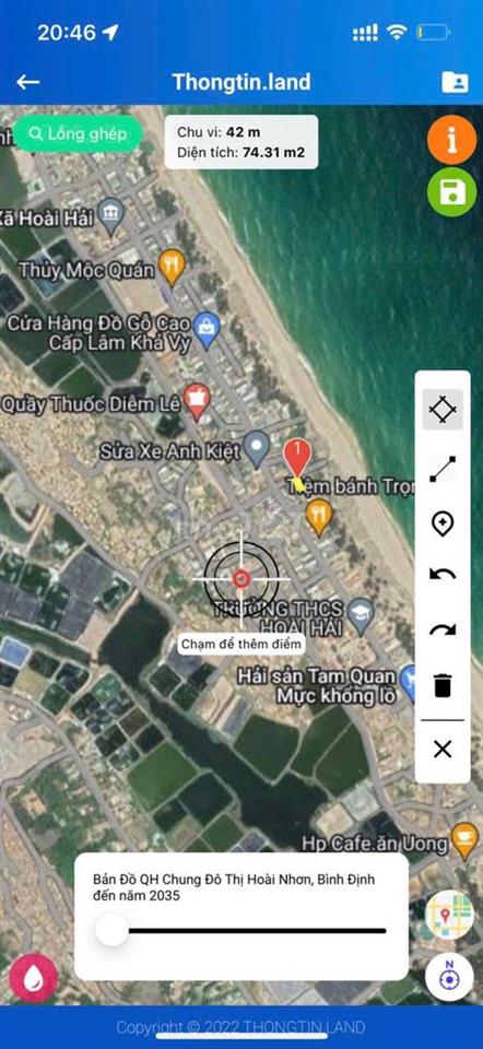 CHÍNH CHỦ BÁN ĐẤT THỔ CƯ SÁT BIỂN HOÀI NHƠN ĐÔNG CHỈ 50M ĐI BỘ RA BIỂN