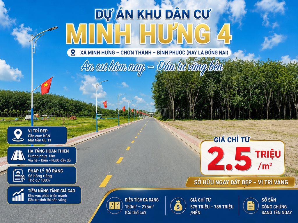 Đất Nền Minh Hưng 4 - Gần KCN - QL13