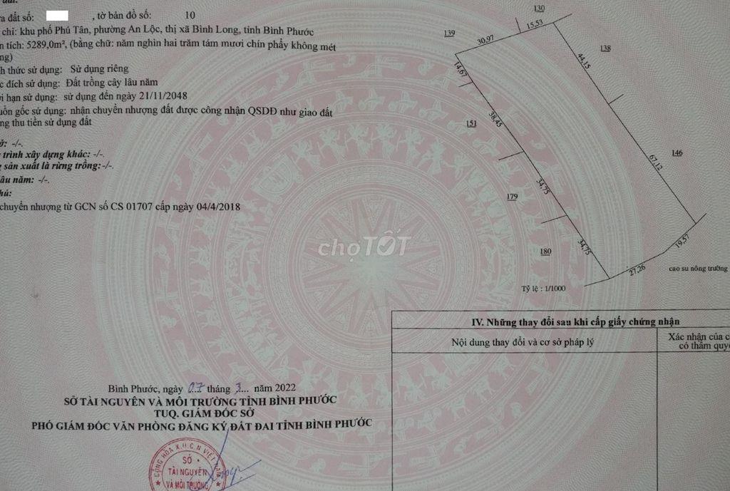 CHÍNH CHỦ CẦN BÁN ĐẤ BÌNH LONG, TP.ĐỒNG NAI (TX BÌNH LONG, BÌNH PHƯỚC)