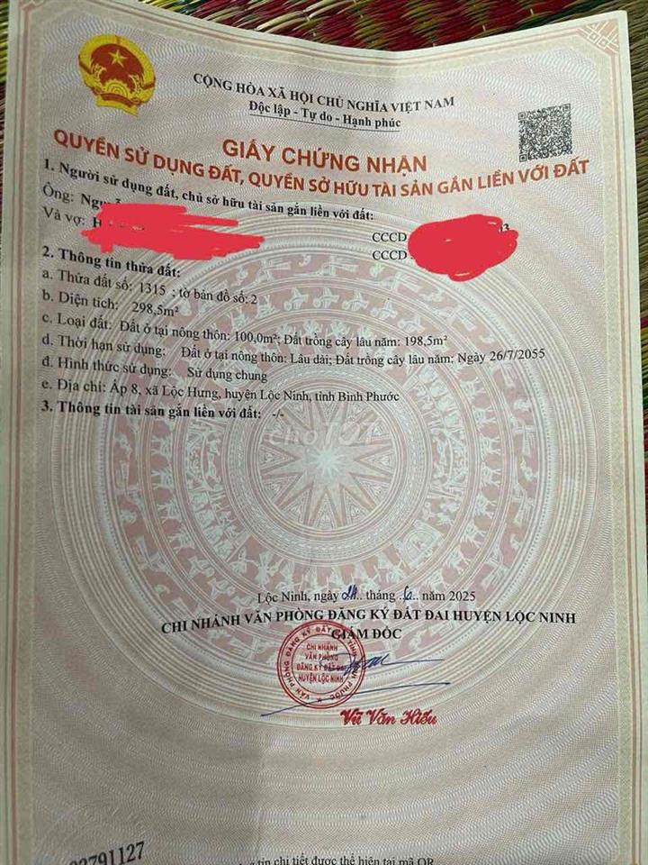 Ban lô đất lộc ninh