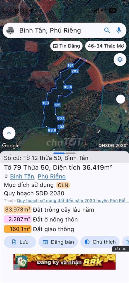 Cần bán 5,6 hecta, 100m mặt tiền. thích hợp làm nhà máy, kho xưởng