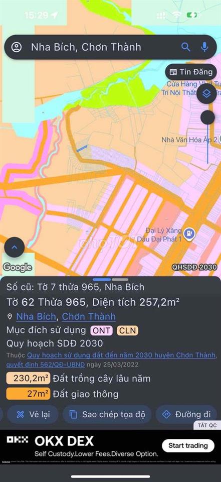 Kẹt tiền bán lỗ 50% lô Đất Ngay TT Nha Bích - Để ở  & Đầu tư đều LỜI n