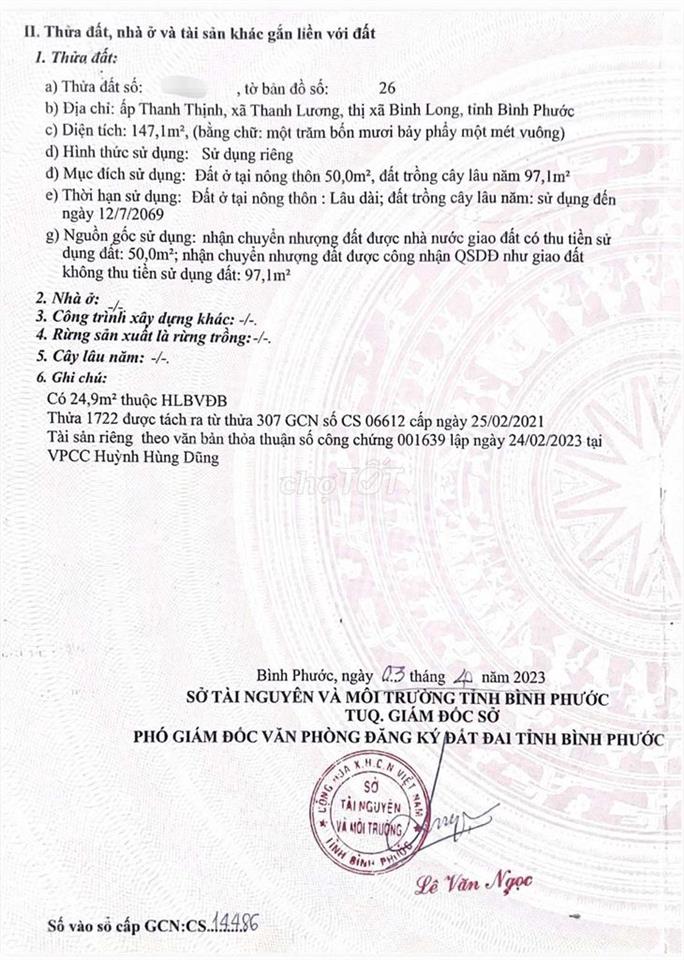 Đất dân chính chủ Bình Long