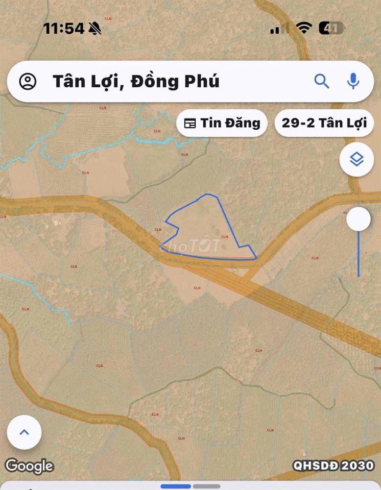 đất rẫy cao su xã Tân Lợi 10 ha