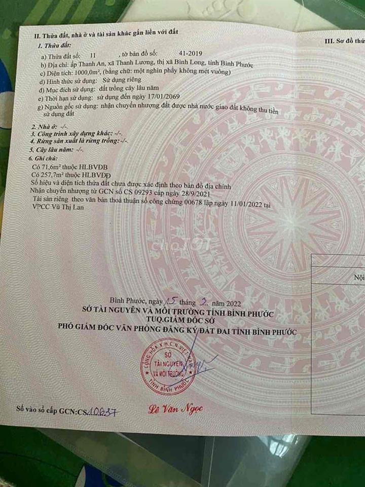Cần bán đất tại phường An Lộc, tp. Đồng Nai ( sau sát nhập)