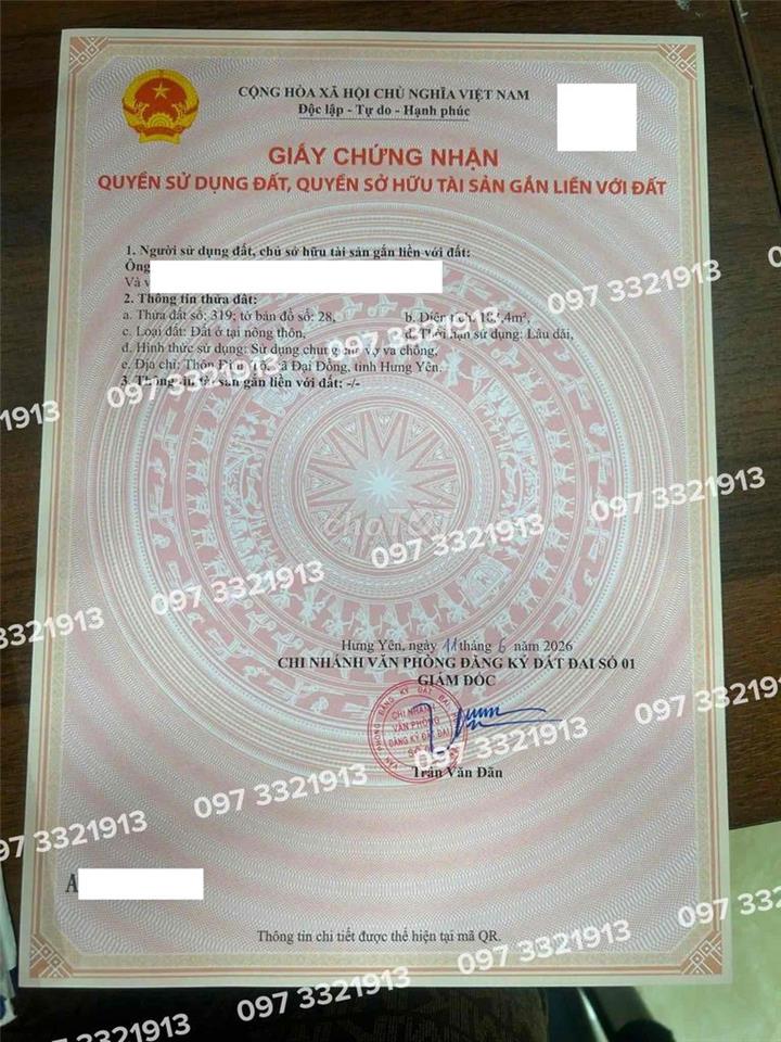 Chính chủ cần bán nhanh lô đất mặt đường, nở hậu, vị trí đẹp