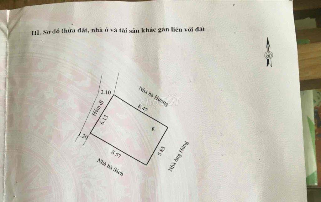 Chuyển nhà mới cần bán nhà hẻm đường 1/5