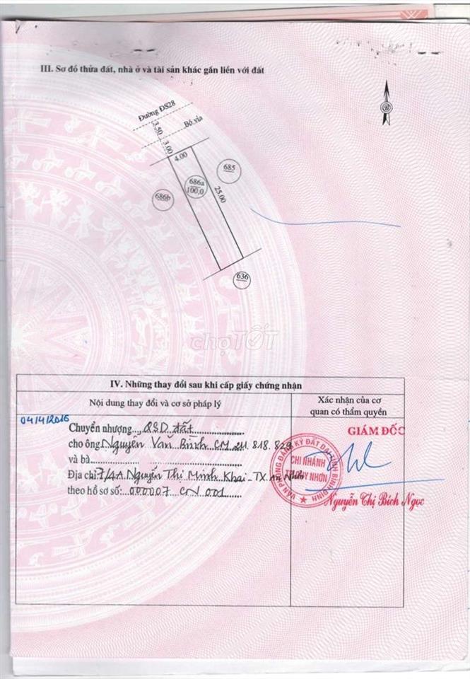 CHÍNH CHỦ BÁN ĐẤT THỔ CƯ MẶT TIỀN CHỢ NHƠN HỘI