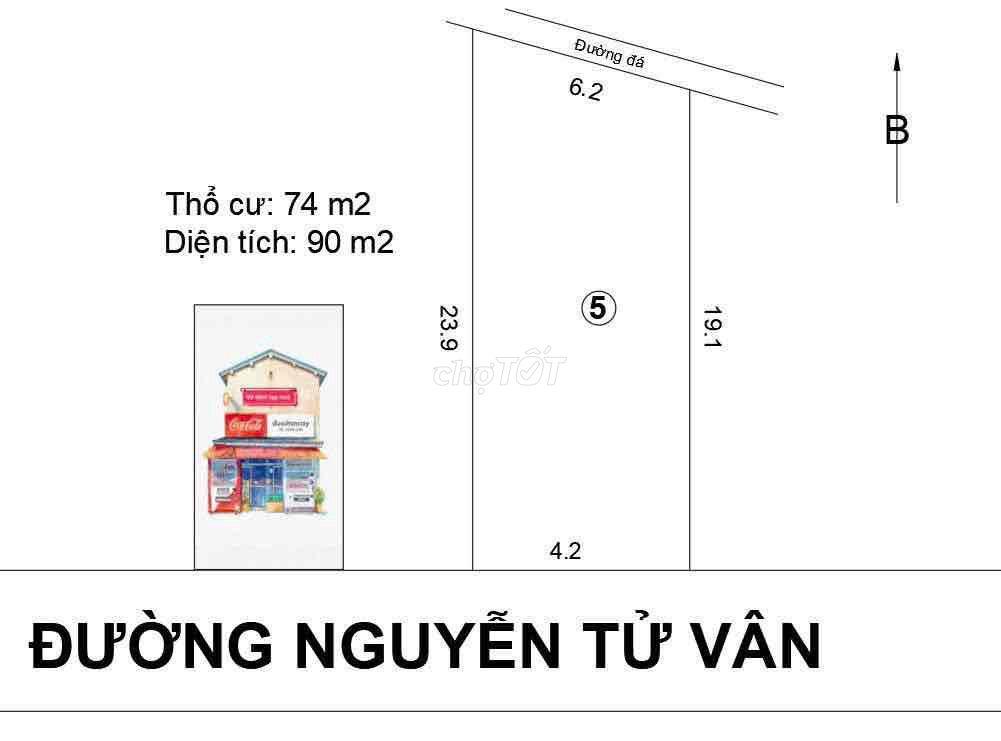 Đất mặt tiền nhựa mới p10 gần chợ và trường học, thuận tiện kinh doanh