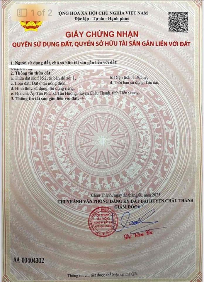 Bán dãy trọ xây cách KCN tân hương 500m