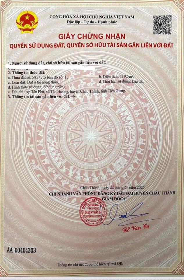 Bán dãy trọ xây cách KCN tân hương 500m
