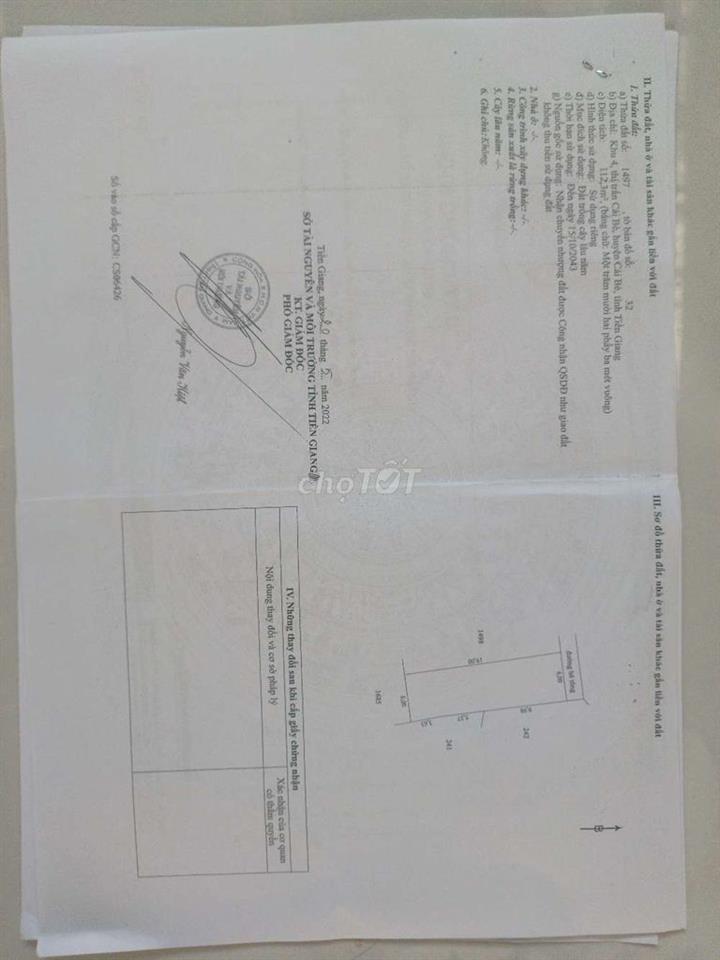 NỀN 6x19 KHU 4, TT.CÁI BÈ