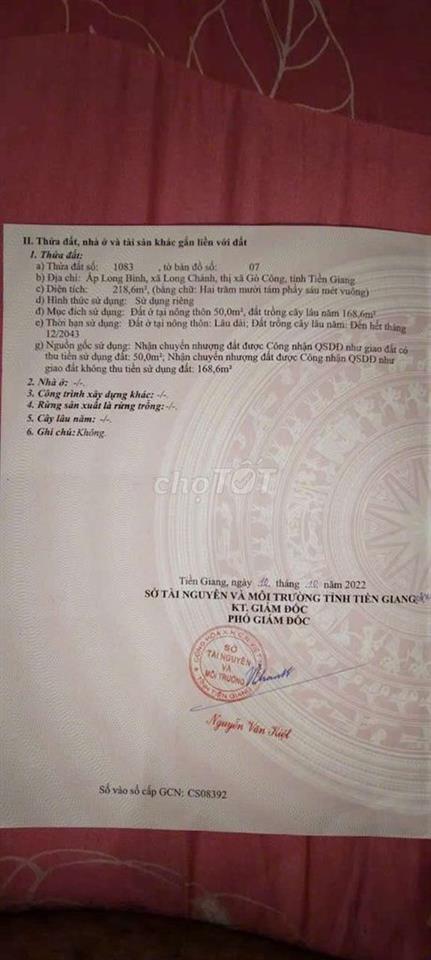 chính chủ bán đất