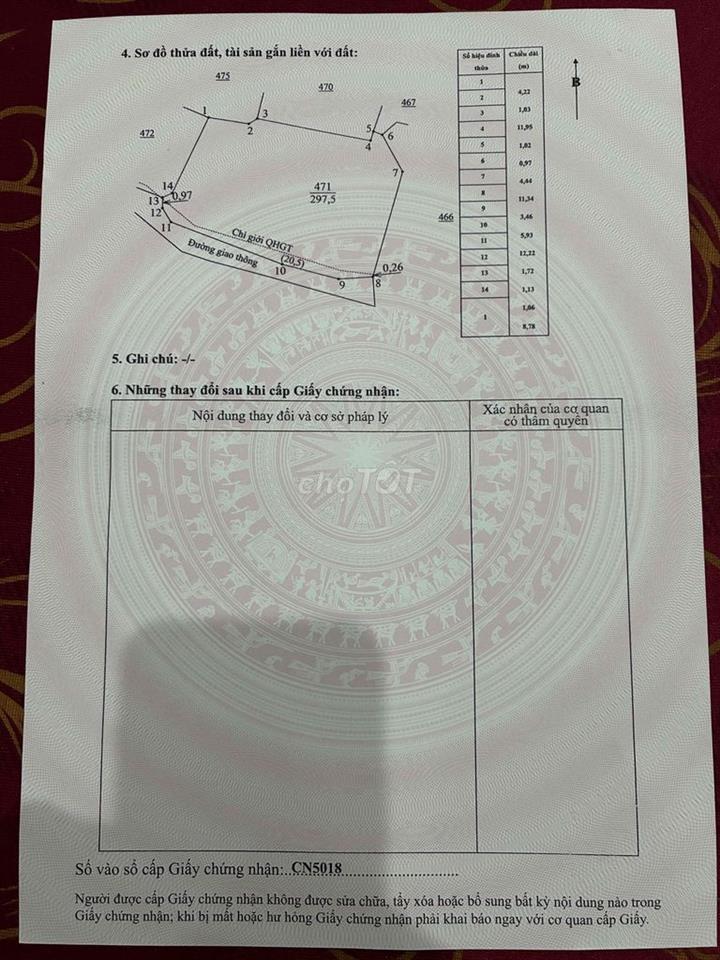 Bán đất thôn Lương Cụ Nam xã quỳnh Hồng