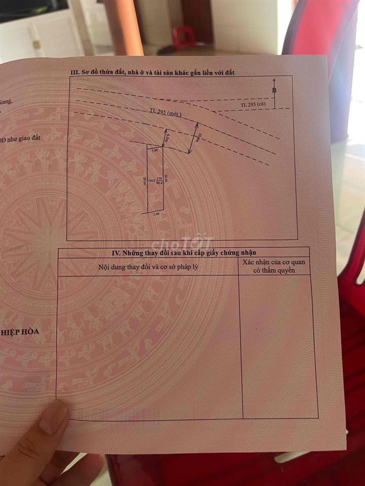 Bán đất mặt tiền Đường 295 ngã 3 Ngọ xá