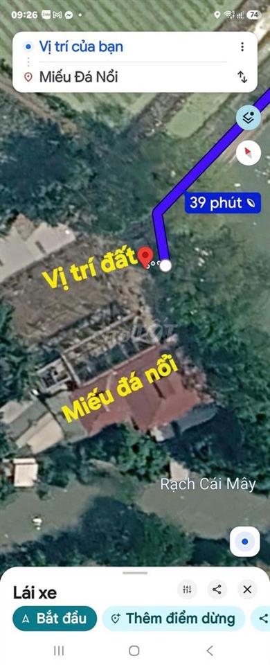 600m² Thổ cư, 3400m² lúa. Lộ oto, mặt tiền 50m