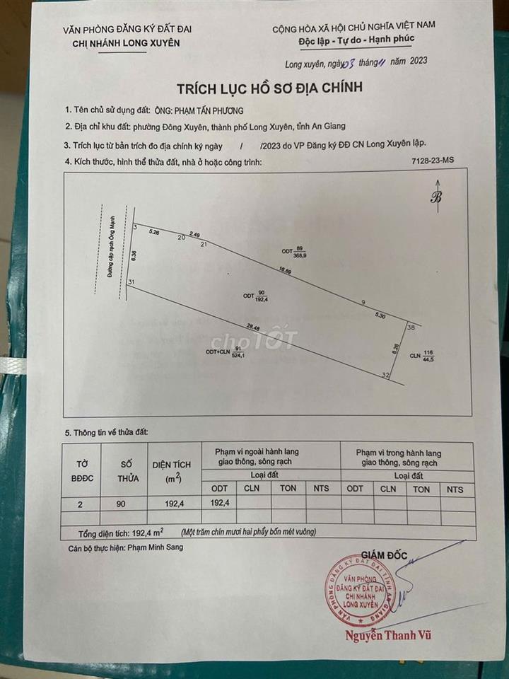 605m² ĐẤT TRUNG TÂM LONG XUYÊN - NGANG 20m - GIÁ MỀM