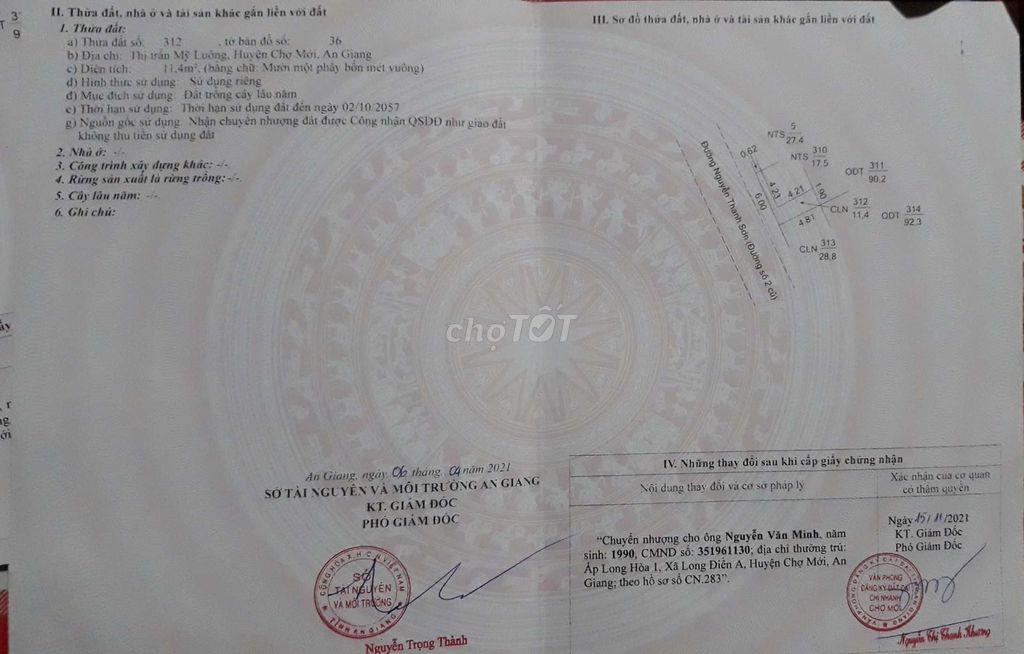 sang nhượng đất nền