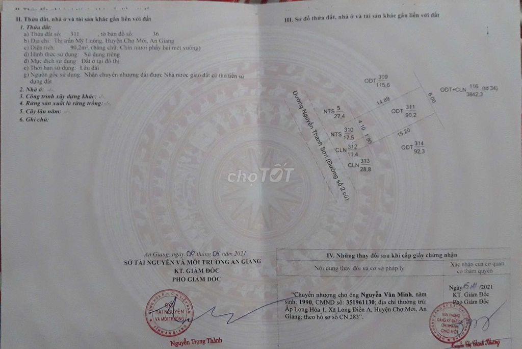 sang nhượng đất nền