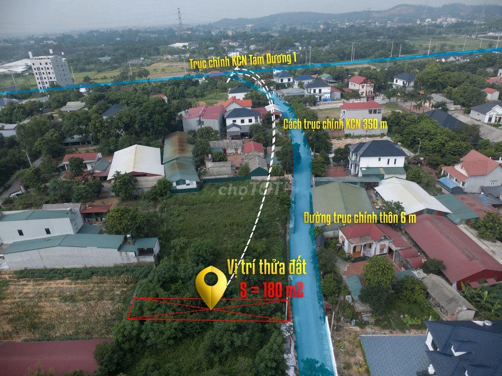 Bán đất tại Thôn Cõi, KCN Tam Dương 1, Phú Thọ, 180m2, mặt tiền 6m.