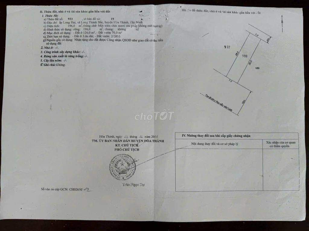 Nhà mặt tiền 7*28m, đường Nguyễn Văn Linh , Tây Ninh