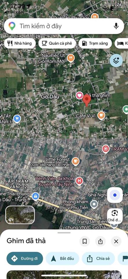 Đất Thổ Cư Đường Nhựa gần Bịnh Viện Xuyên Á Phường Gò Dầu Tây Ninh