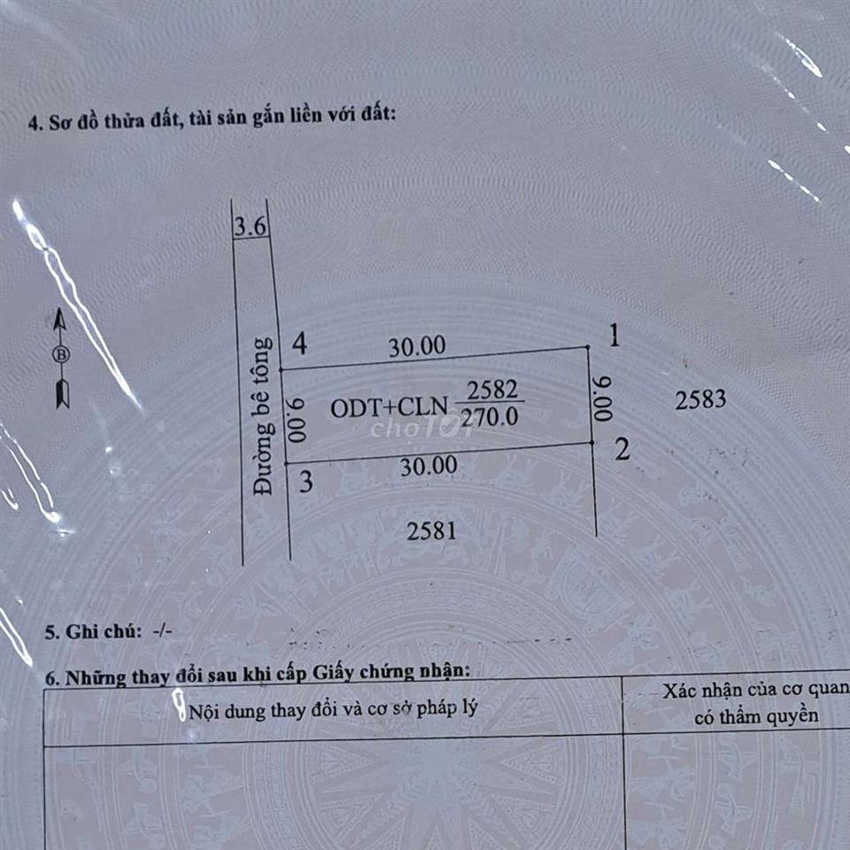 Bán đất đường Liên Xã, Thanh Hùng, Thanh Điền, 9x30 có 100m2 thổ cư