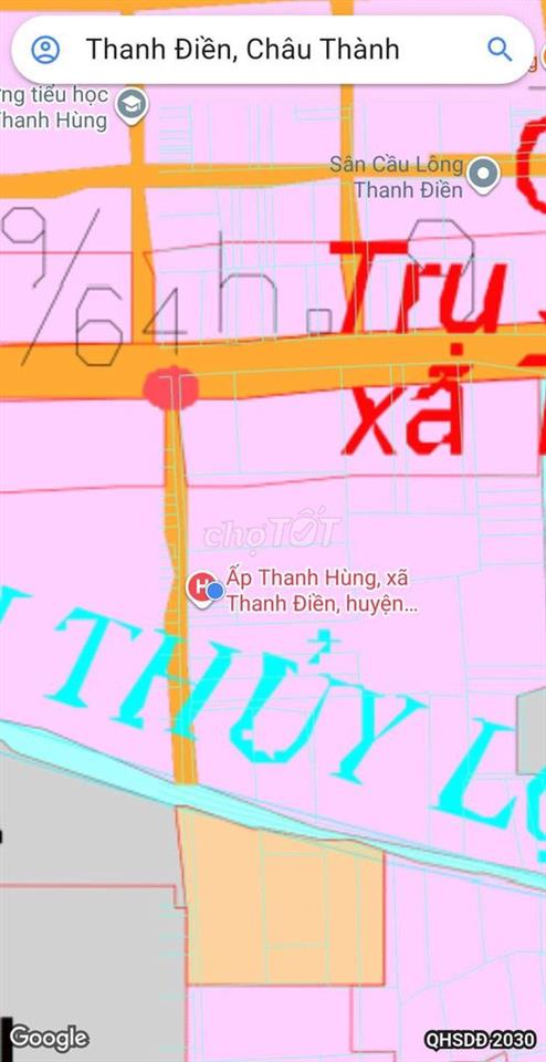 Bán đất đường Liên Xã, Thanh Hùng, Thanh Điền, 9x30 có 100m2 thổ cư