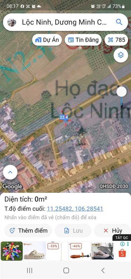 Cắt lỗ 1 Nền Trung Tâm xã Lộc Ninh