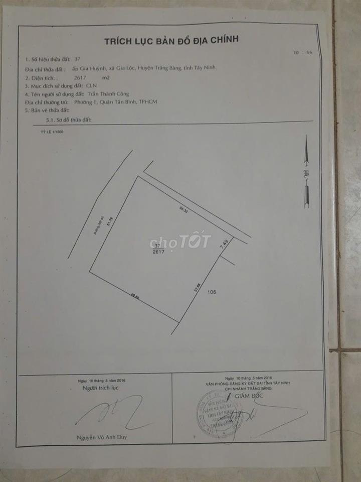 Nhượng một phần Đất đã QH full Thổ cư
