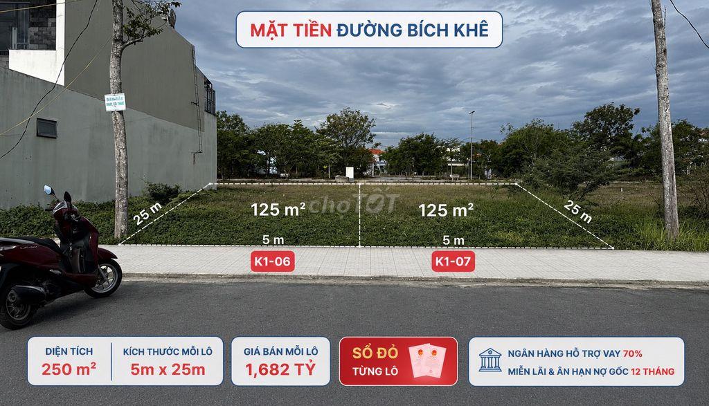 CDT cần bán gấp lô đất nền đẹp, đối diện Quảng Trường đường Bích Khê