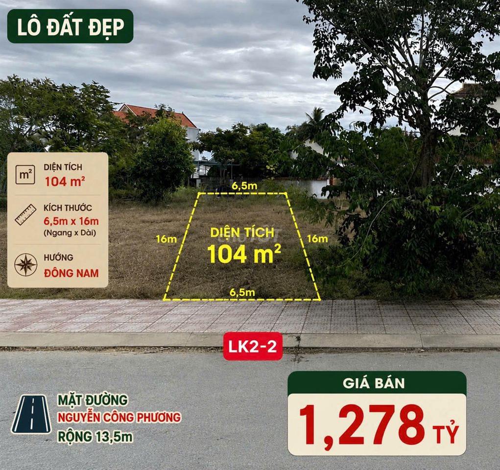 Cực hiếm MT rộng 6,5m trục Nguyễn Công Phương, thông đến QT 24/3