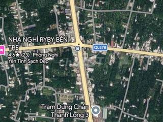 BÁN ĐẤT MẶT TIỀN QL57B 18 tỷ– BẾN TRE | GẦN TRẠM THU PHÍ CẦU RẠCH MIỄU