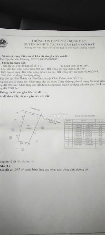 bán gấp đất nền đẹp có thổ cư 100m2