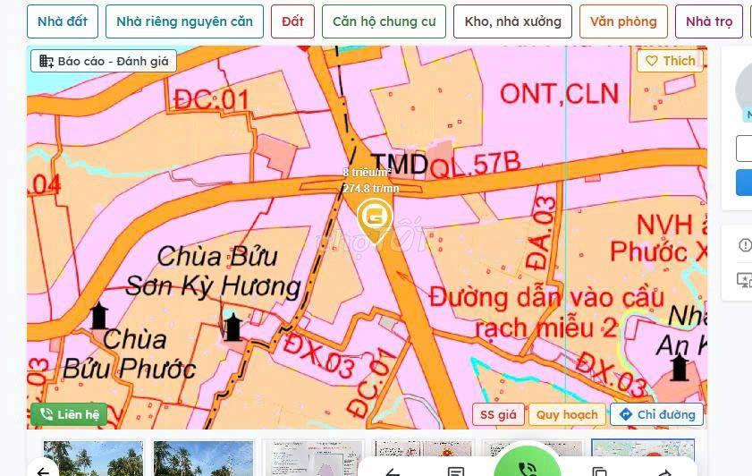 Cần BÁN ĐẤT GẦN CHÂN CẦU RẠCH MIỄU 2 – MẶT ĐƯỜNG LỚN