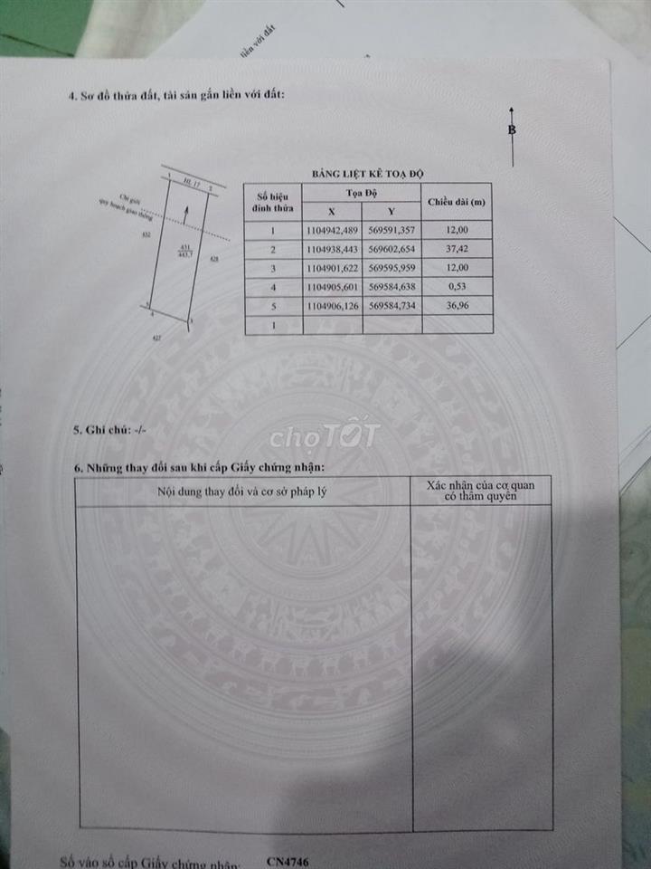 12m đất mặt tiền HL17 kế bên cây xăng Quốc Trung