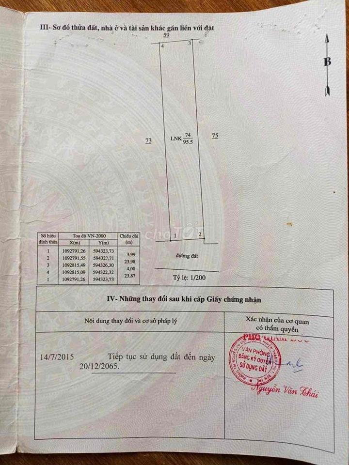Bán đất nhà lồng chợ Giao Thạnh, Thạnh Phú, Bến Tre