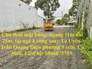Bán gấp mặt bằng Phường 9 ngay Vòng xoay Tạ Uyên - Trần Quang Diệu