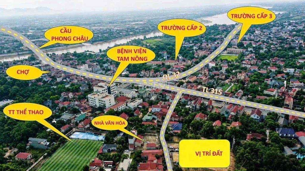 Hơn 1 tỷ có ngay lô đất 150m2 ở khu 24 Vạn Xuân - Tam Nông - Phú Thọ.