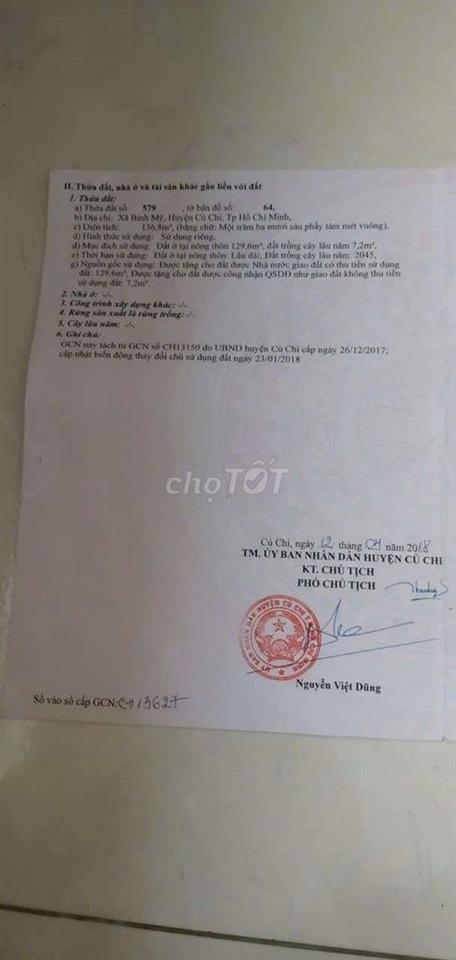 đất thổ cư, chính chủ