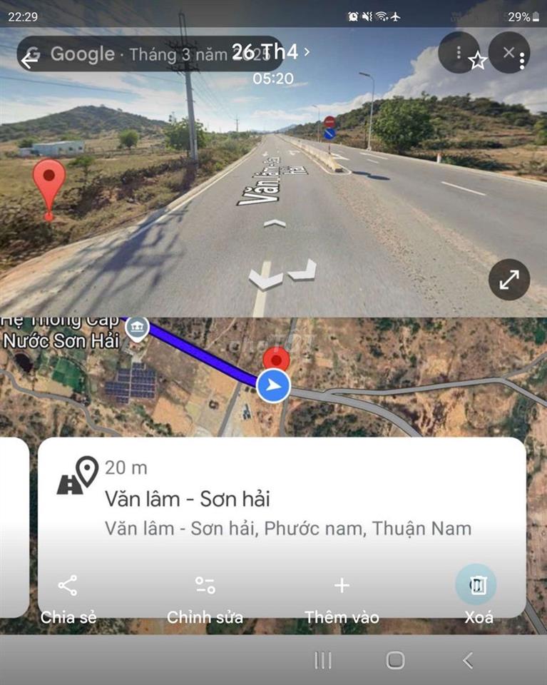 cần bán lô đất mặt tiền đường Văn Lâm Sơn Hải