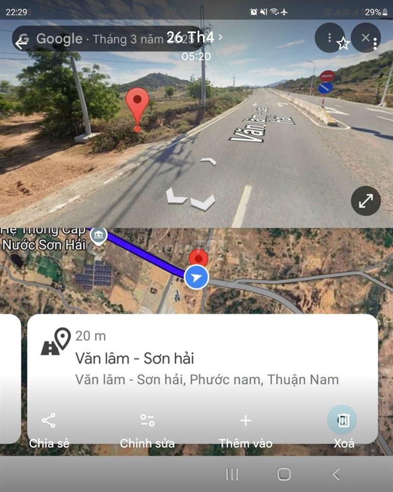 cần bán lô đất mặt tiền đường Văn Lâm Sơn Hải