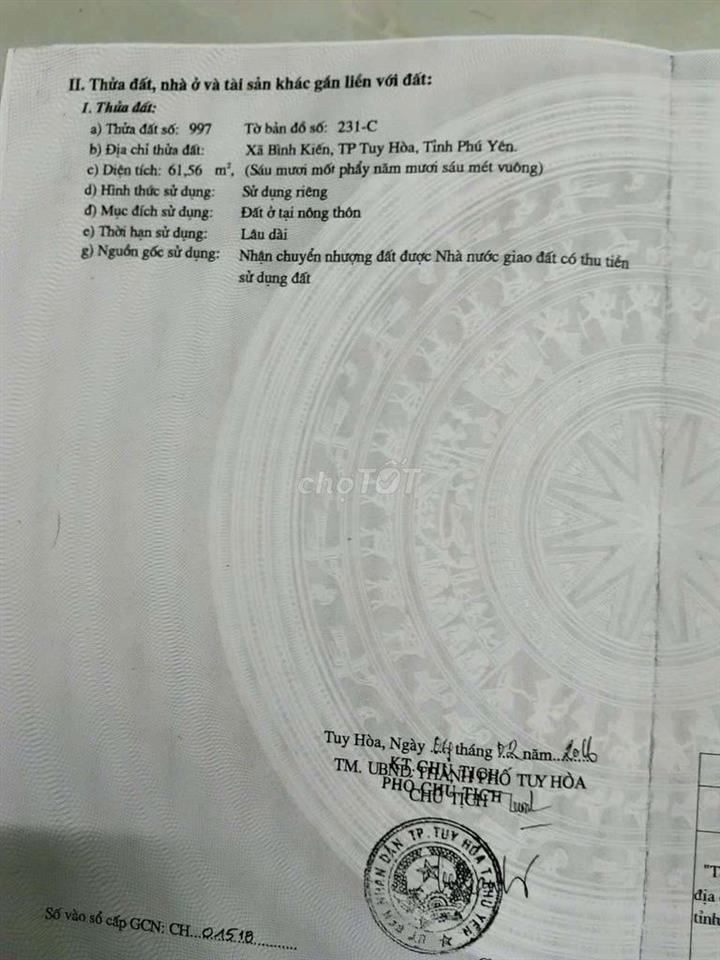 Bán nhà nguyên căn cấp 4