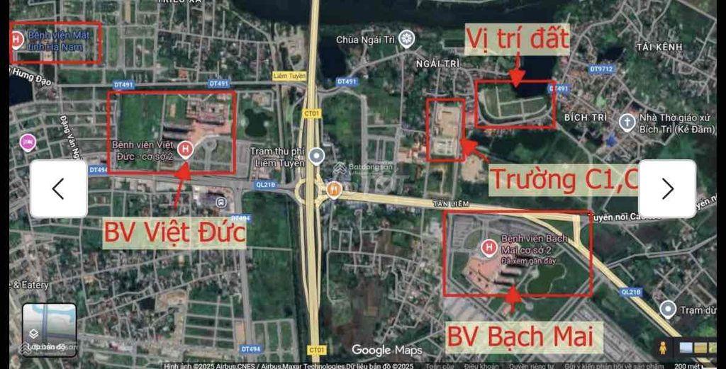 Bán đất thổ cư gần Bệnh viện Bạch Mai cơ sở 2, phường Liêm Tuyền, tỉnh