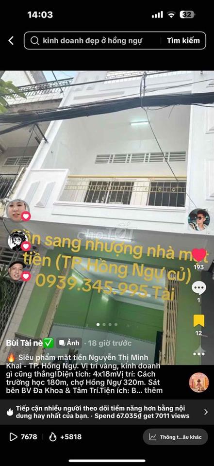 nhà cần sang nhương và tìm chủ đầu tư