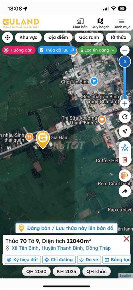 Tiêu đề: Bán mặt tiền đất ở vườn mít 1200 gốc đang thu, sầu riêng 110