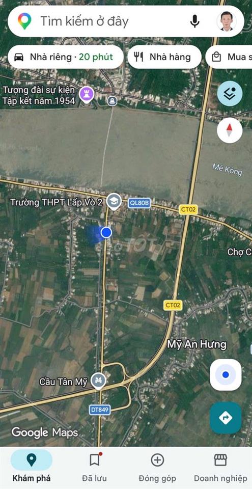 Đất nền mặt tiền 13m đường ĐT 849 kế bên trường THPT Lấp Vò 2