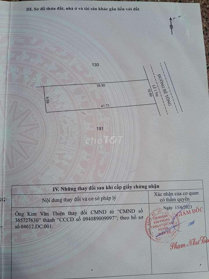 Đất nền thổ cư đô thị mặt tiền lộ bê tông trần đề,thành phố cần thơ