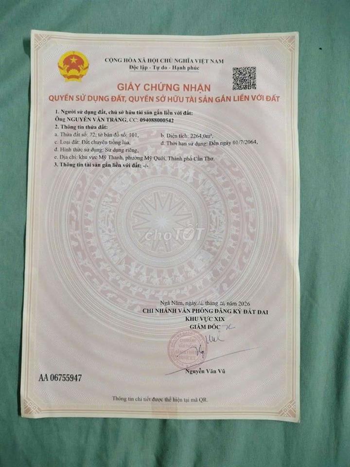 Bán đất mặt tiền lộ đal