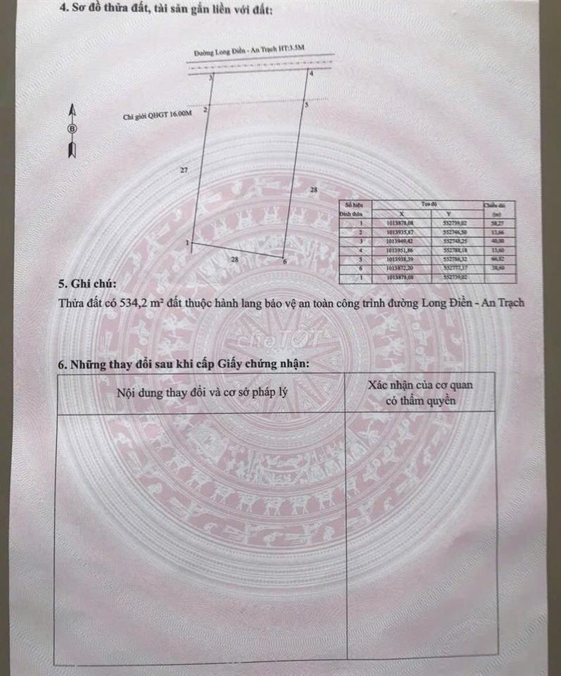 Bán đất Ấp Thạnh 1, Long Điền, Đông Hải, Bạc Liêu, 1,6 tỷ, 2964,9m2